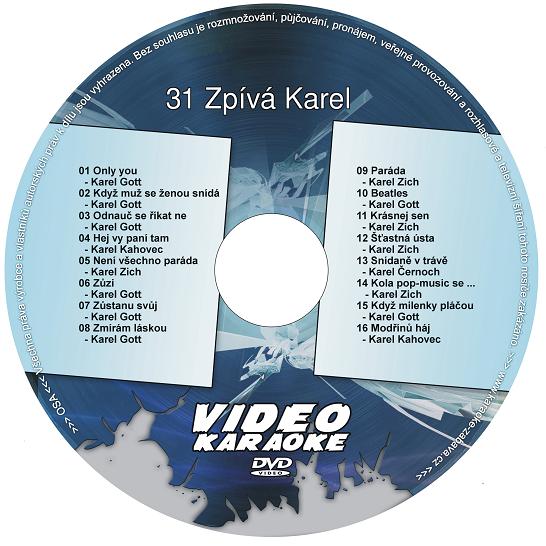 KARAOKE ZÁBAVA: Karaoke DVD 31 Zpívá Karel