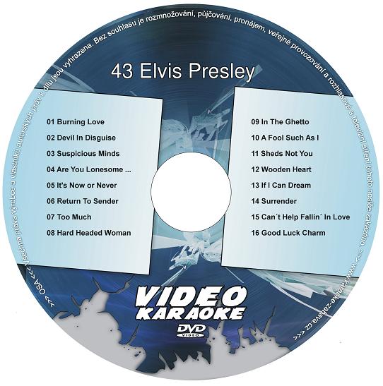 KARAOKE ZÁBAVA: Karaoke DVD 43 Elvis Presley