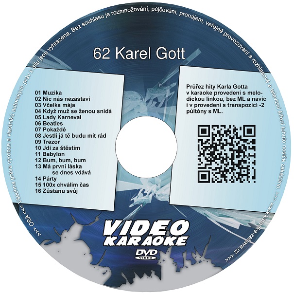 KARAOKE ZÁBAVA: Karaoke DVD 62 Karel Gott